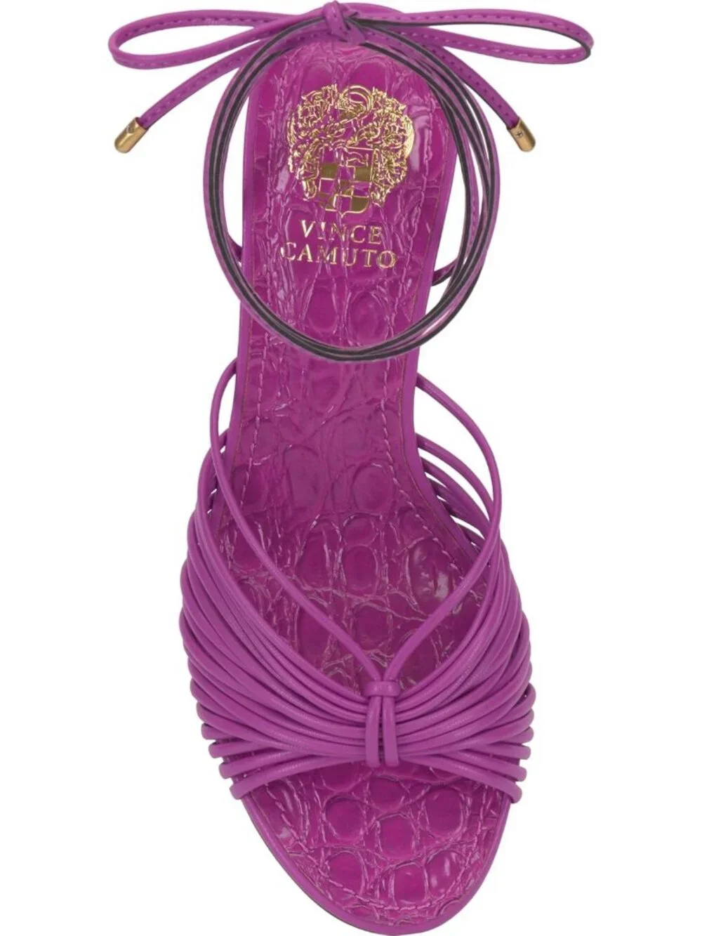Vince Camuto Women's Orchid Blossom Lory Ankle Wrap Kitten Heels Sandals Slip On